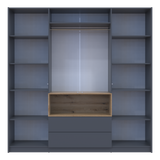 Шкаф для одежды с нишей Doros Дэйл 206х52х220 см Графит/Дуб евок (DRS-011283)