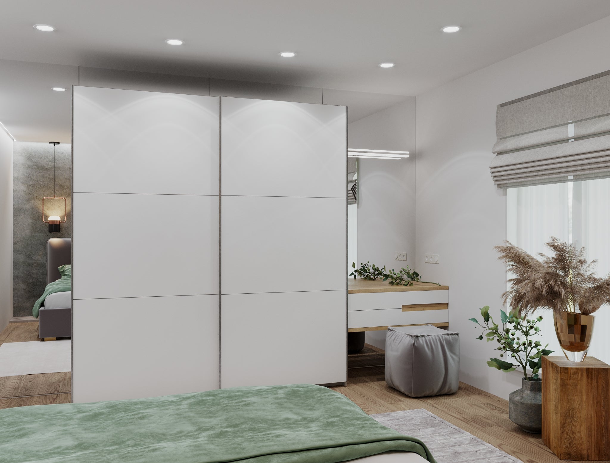 Шкаф-купе двухдверный Doros G-Caiser 220х60х240 см Графит/Белый (DRS-011001)