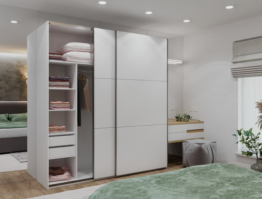 Шкаф-купе двухдверный Doros G-Caiser 220х60х240 см Белый (DRS-011004)