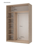 Шкаф-купе двухдверный Doros Сити Лайт 150х60х225 см Дуб сонома/1 Зеркало (DRS-011083)