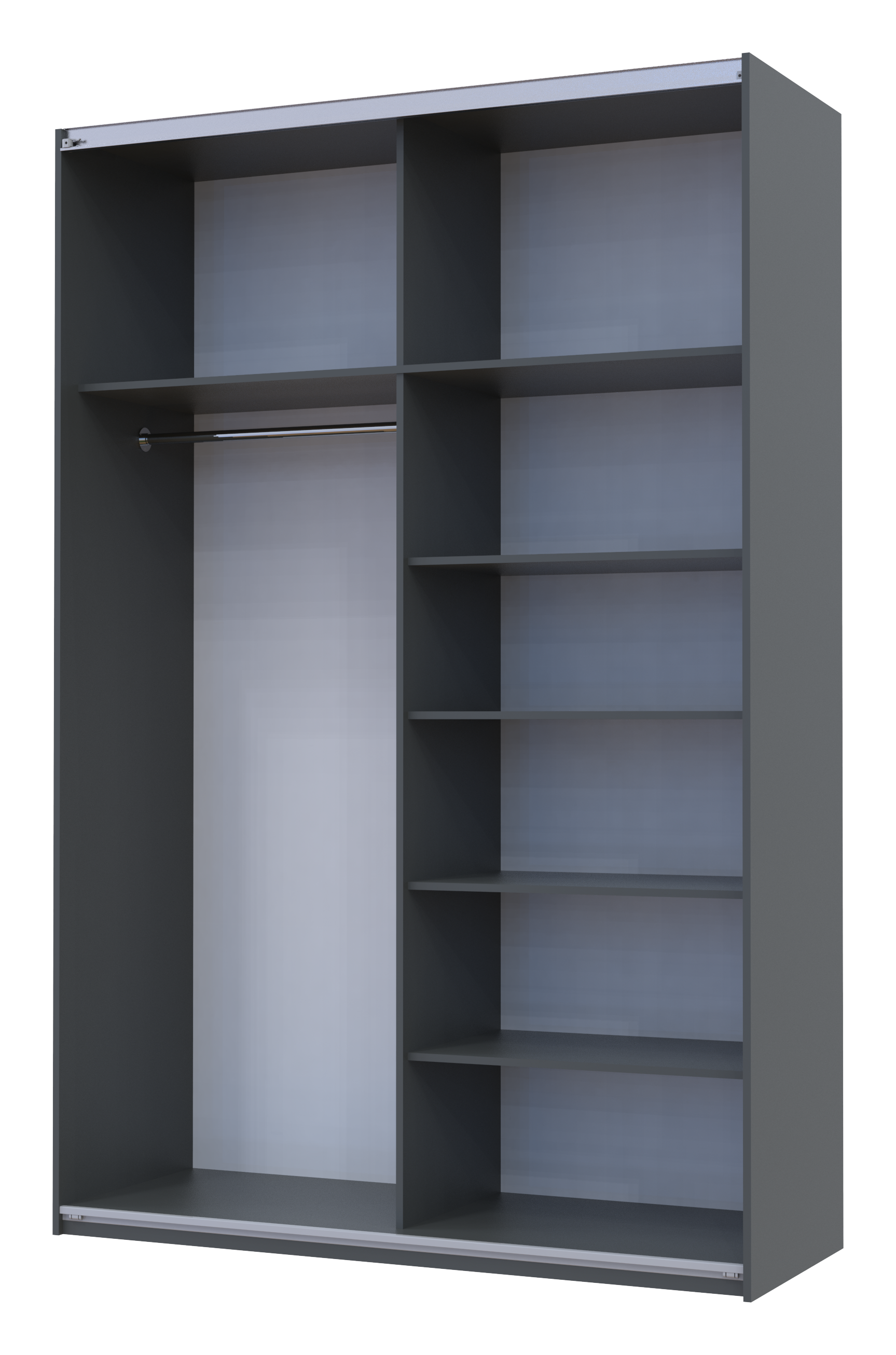 Шкаф-купе двухдверный Doros G-Caiser 160х60х240 см Графит/2 Зеркала (DRS-011028)