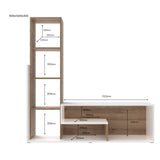 Стенка в гостиную Doros Этана 150х30х150 см Дуб артизан/Белый (DRS-011335)