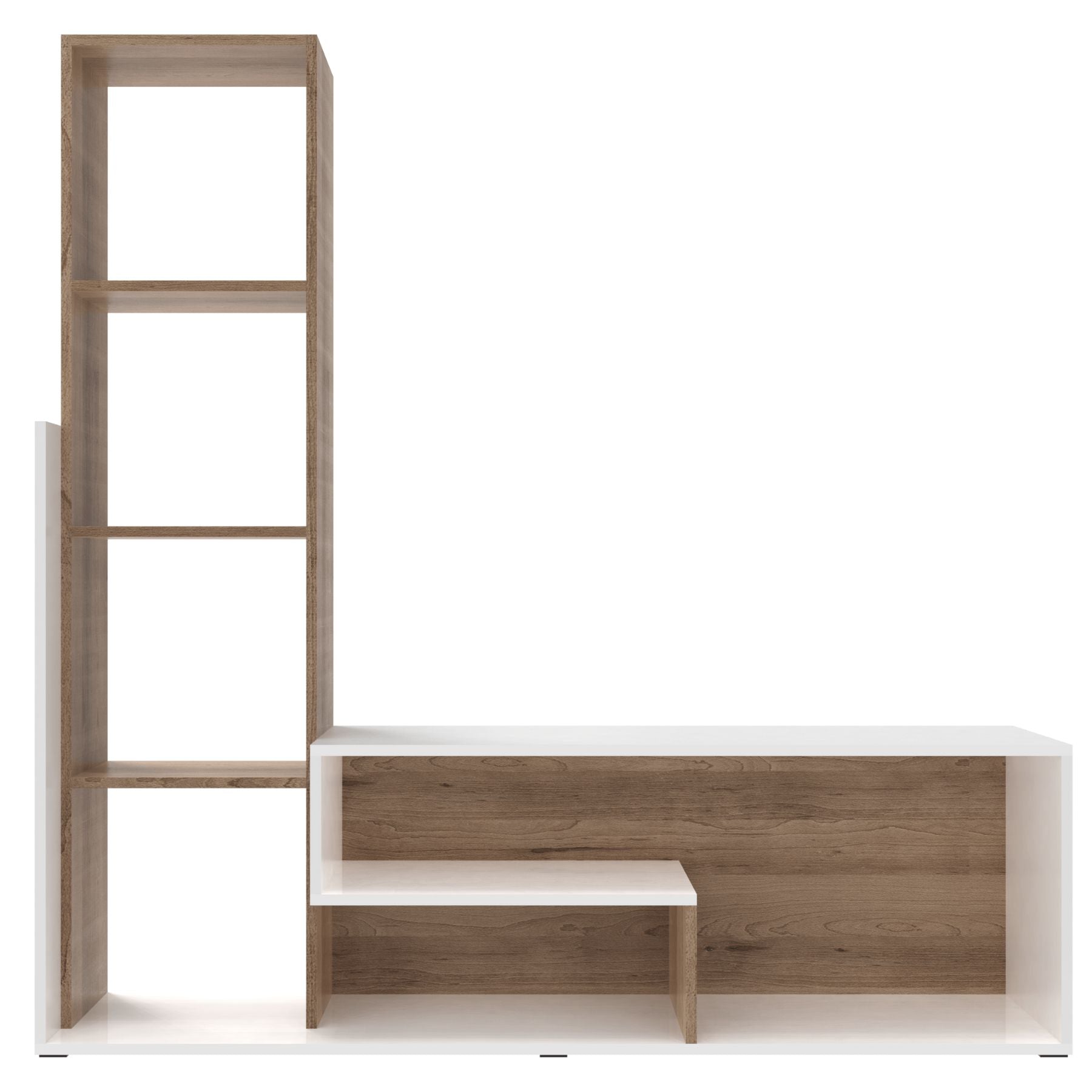 Стенка в гостиную Doros Этана 150х30х150 см Дуб артизан/Белый (DRS-011335)
