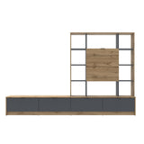 Стенка в гостиную Doros Капри 240х33х153 см Дуб тахо/Графит (DRS-011308)