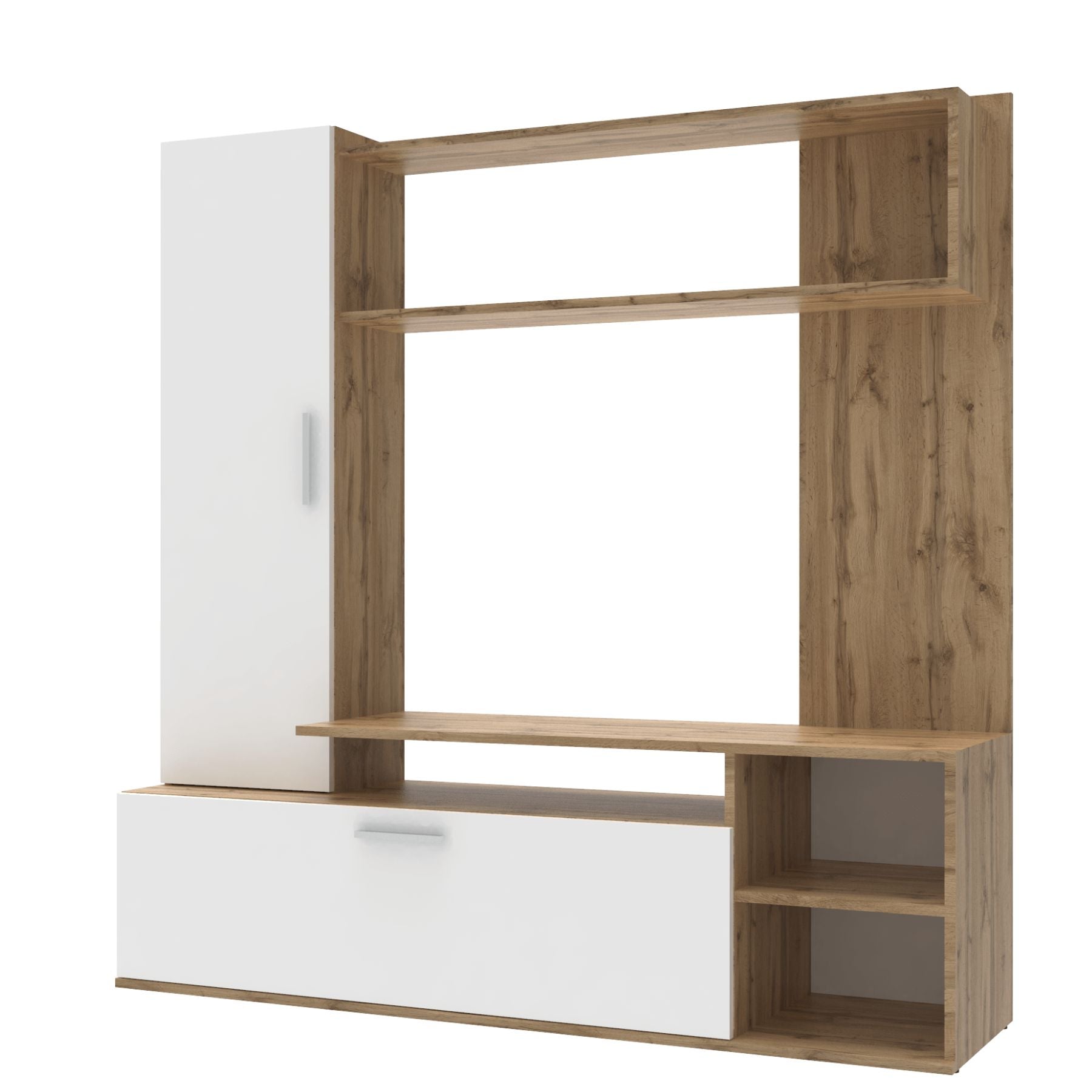 Стенка в гостиную Doros Кона 151х40х147 см Дуб тахо/Белый (DRS-011310)