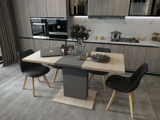 Столовый стол Doros Бостон 150х70х79 см Дуб cонома/Графит (DRS-011337)