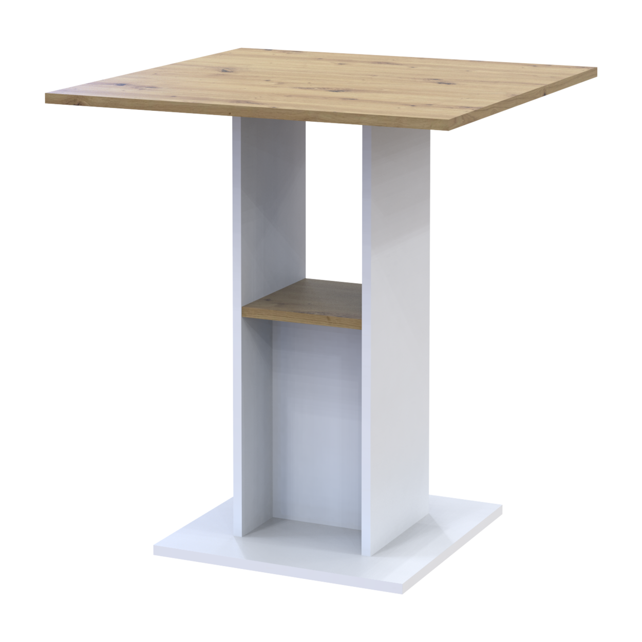 Стол в кухню Doros Коуд 70х70х74 см Белый/Дуб артизан (DRS-011439)