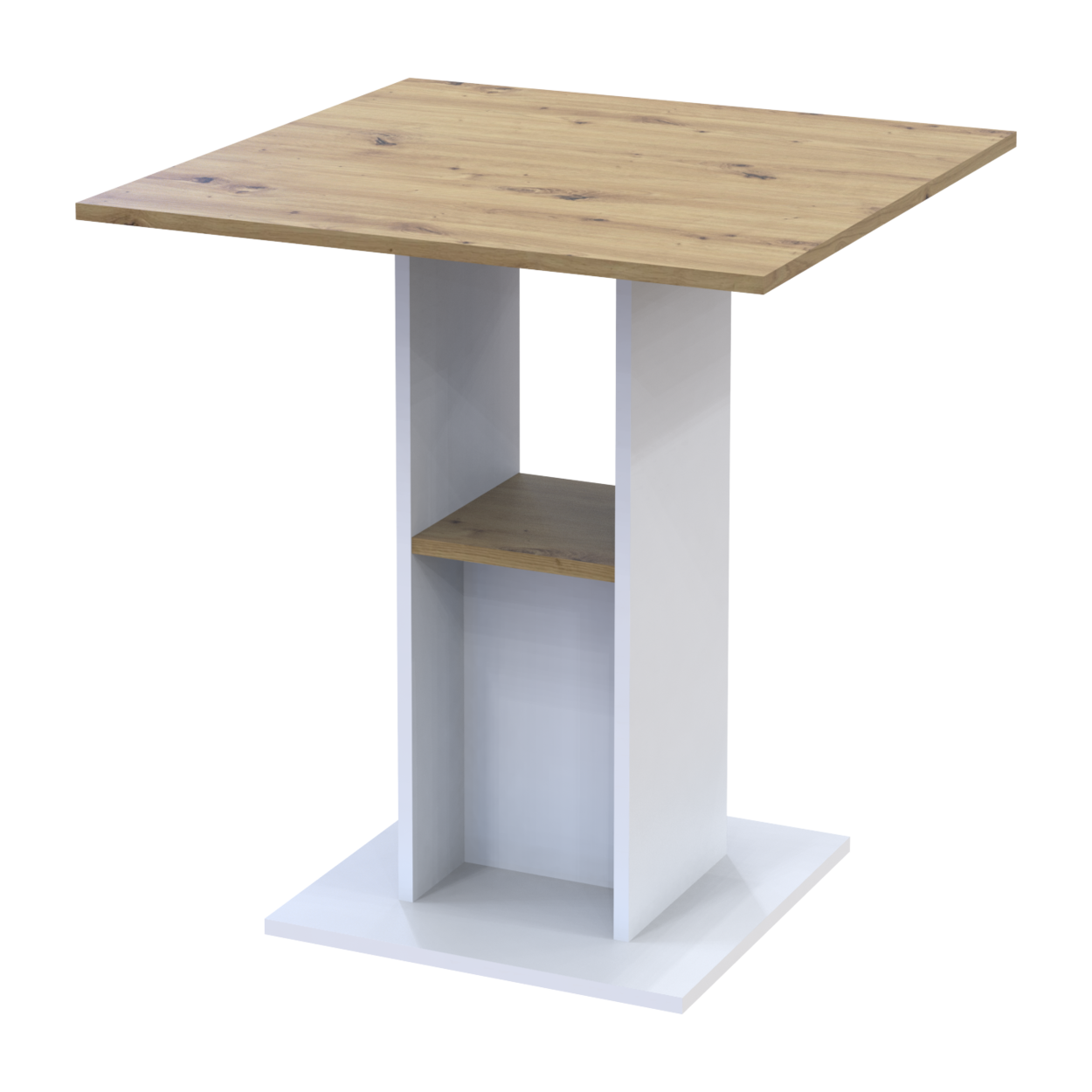 Стол в кухню Doros Коуд 70х70х74 см Белый/Дуб артизан (DRS-011439)