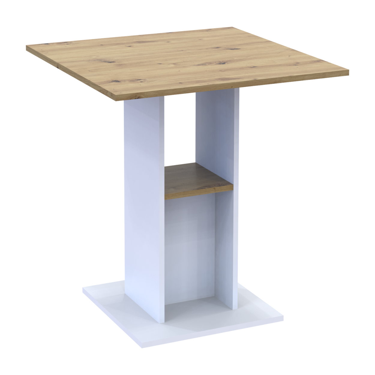 Стол в кухню Doros Коуд 70х70х74 см Белый/Дуб артизан (DRS-011439)
