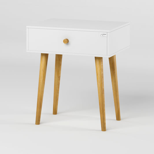 Тумба прикроватная LION Хьюге-4 Нимфея Альба (белый) (LION-041001)