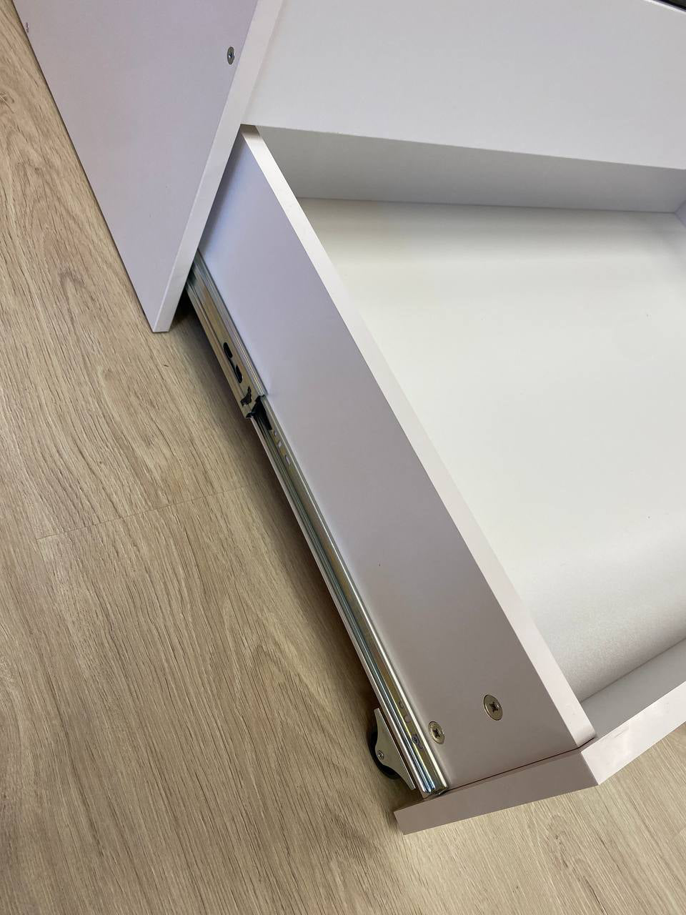 Детская односпальная кровать LION Л-7 с ящиками и ламелями Лили-95 90x200 см Нимфея Альба (белый) (LION-041005)