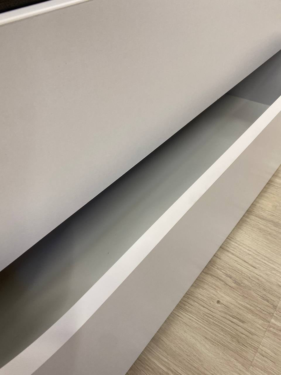 Детская односпальная кровать LION Л-7 с ящиками и ламелями Лили-95 90x200 см Нимфея Альба (белый) (LION-041005)