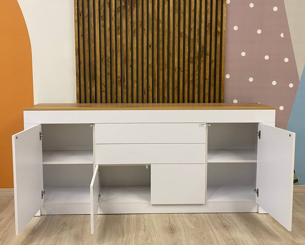 Большой комод LION Ларри-2 Нимфея альба/Дуб Аппалачи (LION-041006)