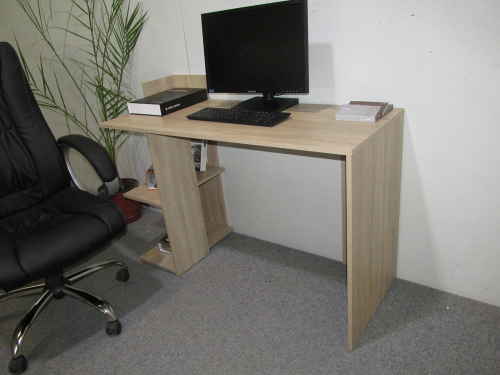 Cтол компьютерный с 2 полками М-ЗОН Джеко 1200/12 Нимфея Альба (белый) (MZN-031019)