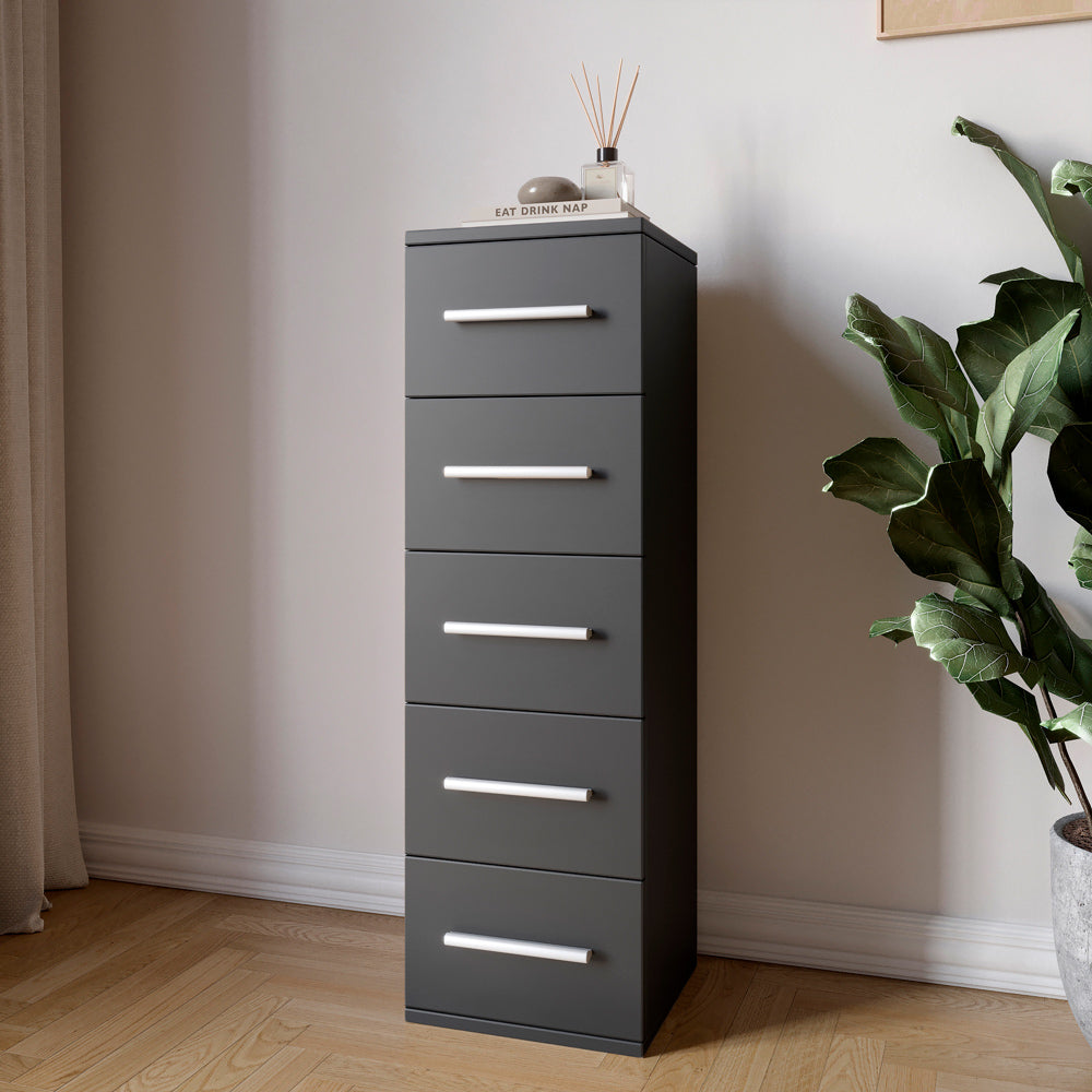 Комод 5 ящиков М-ЗОН Джеко 300 Антрацит (MZN-031018)