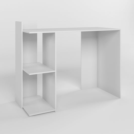 Cтол компьютерный с 2 полками М-ЗОН Джеко 1200/12 Нимфея Альба (белый) (MZN-031019)