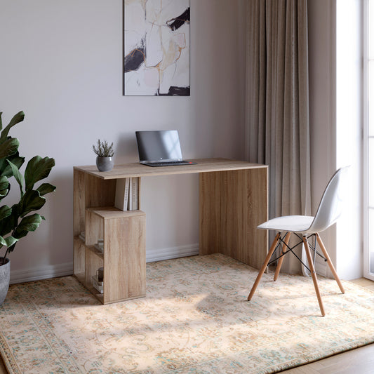 Cтол письменный с полками М-ЗОН Джеко 1200/3 Сонома (MZN-031023)