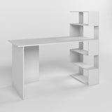 Cтол компьютерный с полками М-ЗОН Джеко 1416P правый Нимфея Альба (белый) (MZN-031028)