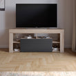 Тумба под телевизор с 4 полками М-ЗОН Джеко 140 Сонома/Антрацит (MZN-031036)