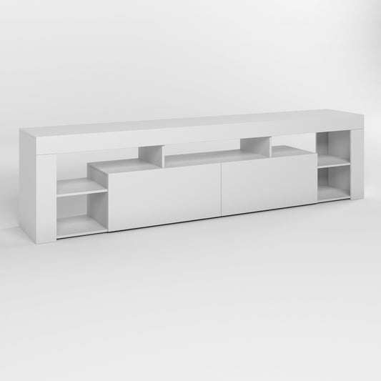 Тумба под телевизор с 5 полками М-ЗОН Джеко 200 Нимфея Альба (белый) (MZN-031037)
