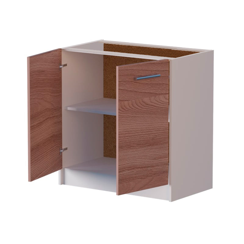 Кухонный модуль нижний Эверест Эко 800 ясень шимо темный/белый (без столешницы) 80х46х82 см (DTM-2836)