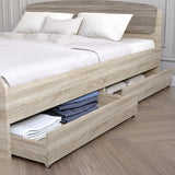 Двуспальная кровать Эверест Астория с двумя ящиками 160х200 см сонома/трюфель (DTM-2489)