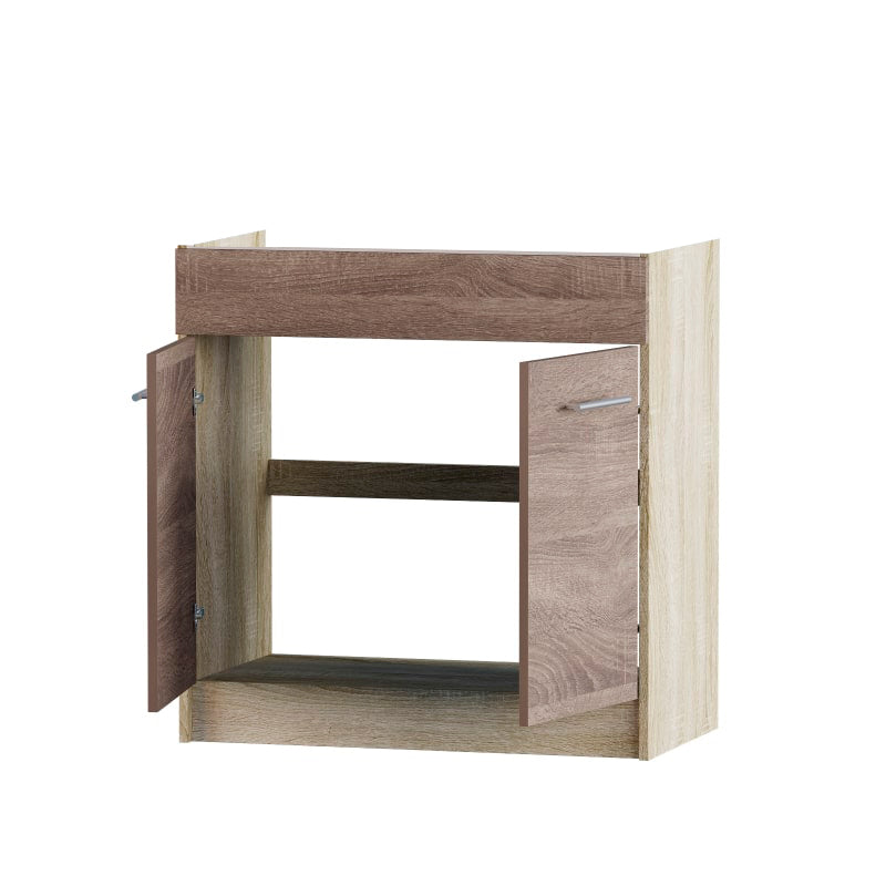 Кухонный модуль под мойку Эверест Эко 800 дуб крафт белый/графит/белый 80х46х82 см (DTM-071020)