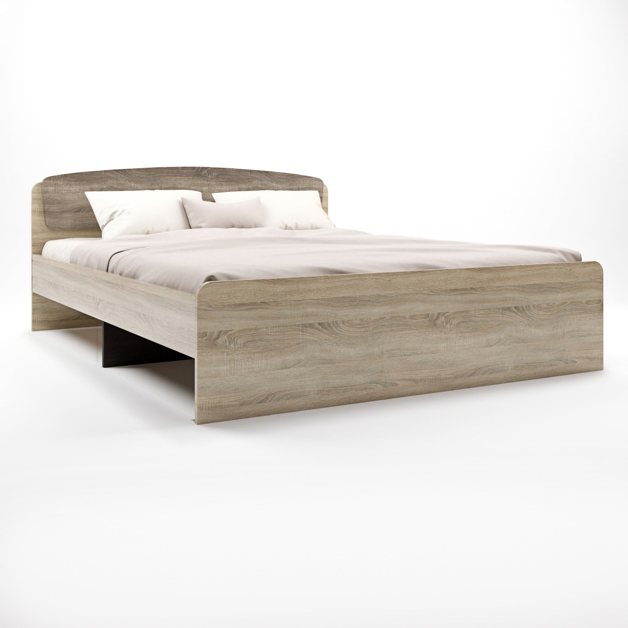 Двуспальная кровать Эверест Астория с двумя ящиками 160х200 см сонома/трюфель (DTM-2489)