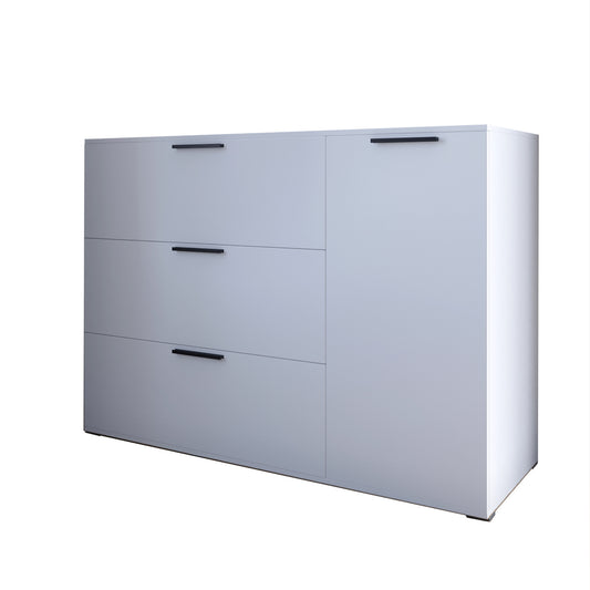 Комод LION Краш с тремя выдвижными ящиками и закрытыми полками Нимфея альба (LION-044150)