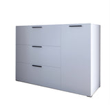 Комод LION Краш с тремя выдвижными ящиками и закрытыми полками Нимфея альба (LION-044150)