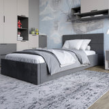 Полуторная кровать LION Краш Лили 95 велюр (Серый) 120х200 см (LION-044170)