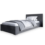 Полуторная кровать LION Краш Лили 95 велюр (Серый) 120х200 см (LION-044170)