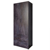 Шкаф распашный двухдверный LION Краш с 2 ящиками Бетон темный (LION-044020)