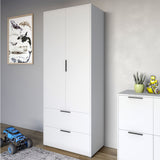 Шкаф распашный двухдверный LION Краш с 2 ящиками Нимфея альба (LION-044010)