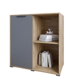 Тумба однодверная LION Краш 82x43x86 см Дуб аппалачи/Антрацит (LION-044120)