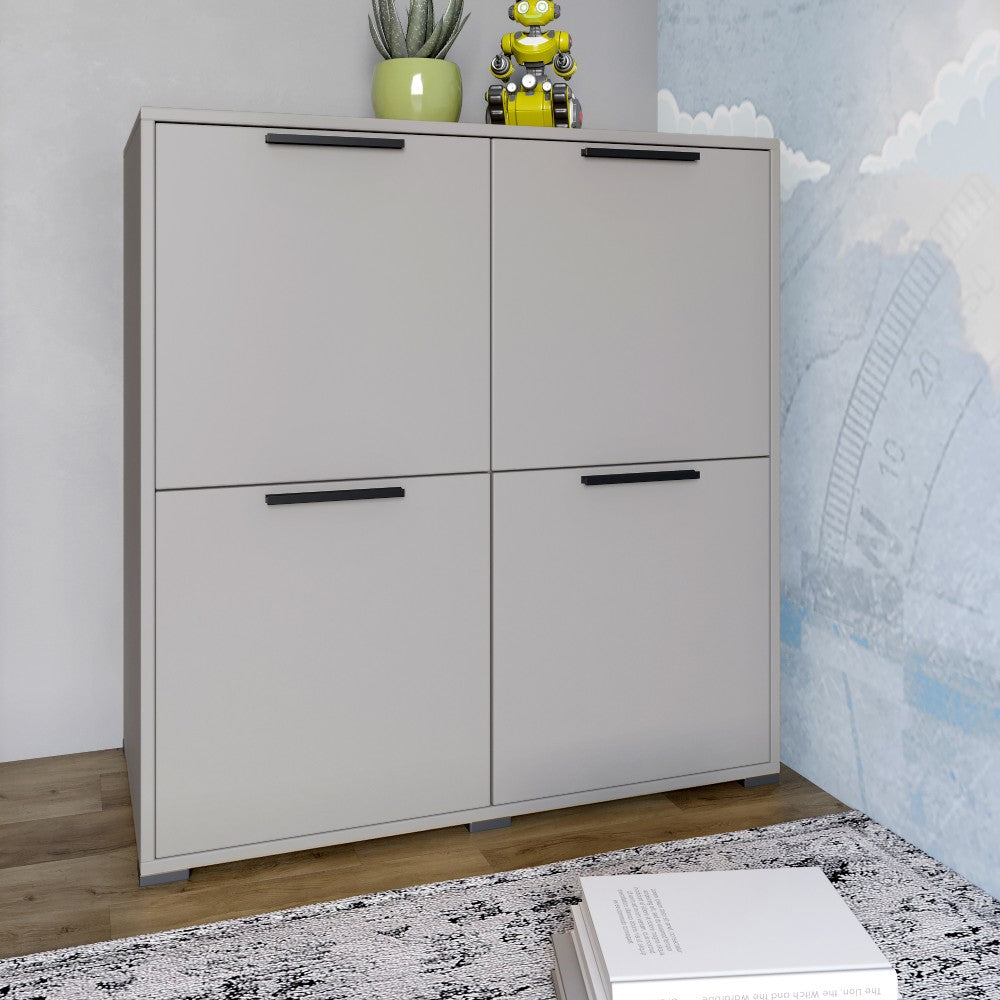 Тумба четырехдверная LION Краш 82x43x86 см Кашемир (LION-041762)