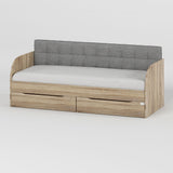 Детская односпальная кровать LION Л-7 с ящиками и ламелями Лили-95 90x190 см Дуб сонома трюфель (LION-044219)