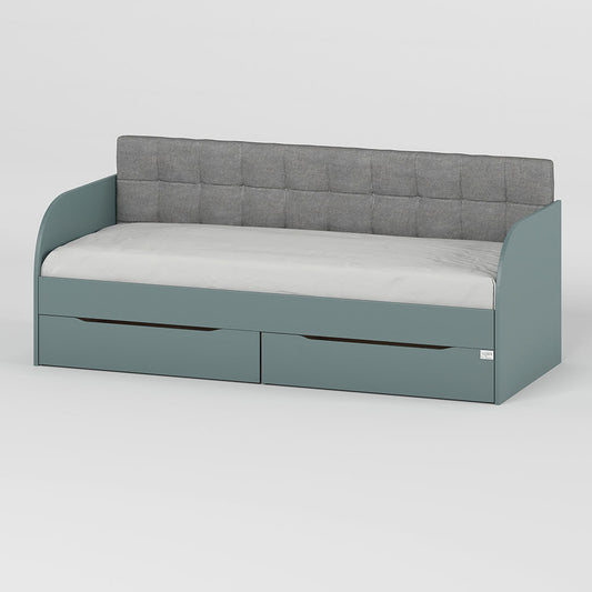 Детская односпальная кровать LION Л-7 с ящиками и ламелями Лили-95 80x190 см Гранит серый (LION-044229)