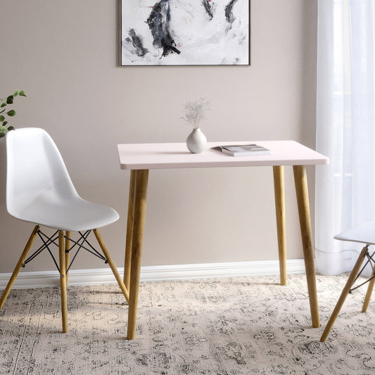 Обеденный стол LION Маями-2 деревянные ножки Розовый (LION-041184)