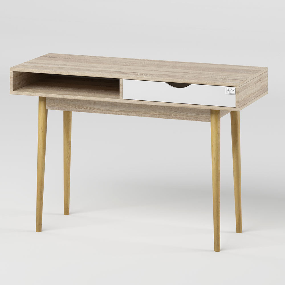 Письменный стол LION Сканди-1 Нимфея Альба (белый)/Дуб Сонома (LION-041194)