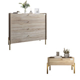 Гарнитур в спальню комод и прикроватная тумба на 1 ящик LION Wood Дуб Сонома (LION-041529)