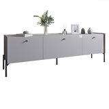 Тумба под телевизор на 3 ящика LION Wood с черными ножками 160х65х40 см Кашемир (LION-043141)