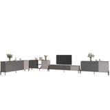 Комплект модульный для гостиной LION Грей 4 элемента с черными металлическими ножками Антрацит/Кашемир (LION-042831)