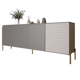 Комод на золотых металлических ножках LION Грей 204x38x76,5 см Антрацит/Кашемир (LION-042636)