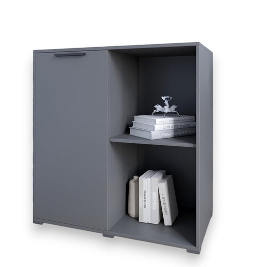 Тумба однодверная LION Краш 82x43x86 см Антрацит (LION-044101)