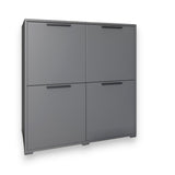 Тумба четырехдверная LION Краш 82x43x86 см 82x43x86 см Антрацит (LION-041753)