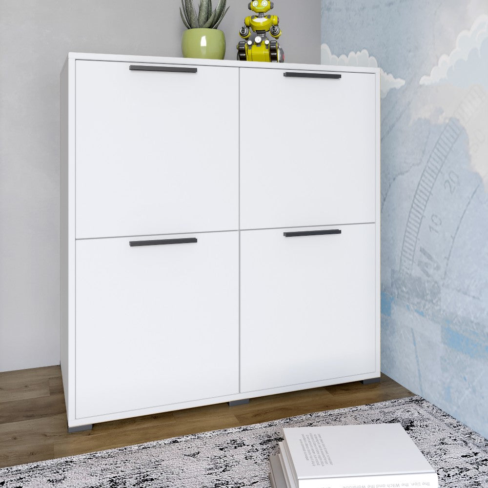 Тумба четырехдверная LION Краш 82x43x86 см Нимфея альба (LION-041763)