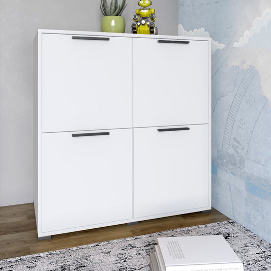 Тумба четырехдверная LION Краш 82x43x86 см Нимфея альба (LION-041763)