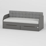 Детская полуторная кровать LION Л-7 с ящиками и ламелями Лили-95 120x200 см Антрацит (LION-044240)