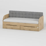 Детская односпальная кровать LION Л-7 с ящиками и ламелями Лили-95 80x190 см Дуб аппалачи (LION-044230)